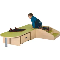 Podestanlage 12, 3teilig, mit Linoleum-Deckplatten