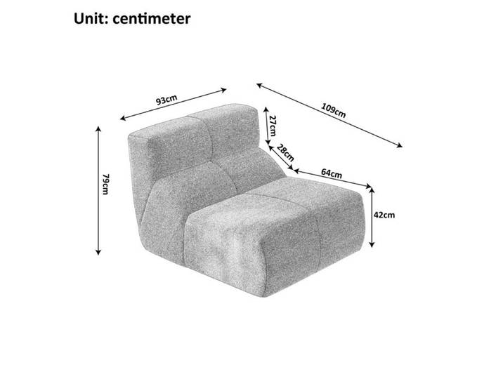 ULEVR Fauteuil canapé compressé 1 place en velours vert mousse haute densité sans montage