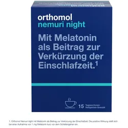 orthomol nemuri night - Heißgetränk mit Melatonin und Hopfen-Extrakt - Granulat