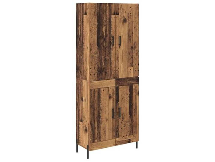 KGFHERENB Highboard Wandmontiert Altholz 69.5x34x180 cm Holzwerkstoff Platzsparender Hängeschrank für Wohnzimmer und Schlafzimmer mit 2 Türen für strukturierte Aufbewahrung.