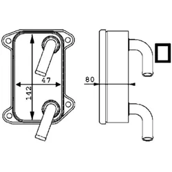 Ölkühler Motoröl MAHLE CLC 40 000P für Volvo S40 I V40