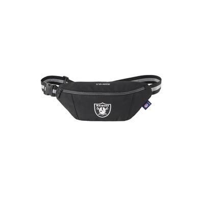 Bauchtasche TRAVELITE "travelite x NFL Waist Bag", Gr. B/H/T: 33cm x 15cm x 7cm, schwarz-weiß (las vegas raiders), Textil, Taschen, Unisex Gürteltasche, Sicherheitsfach und verstellbarer Gurt