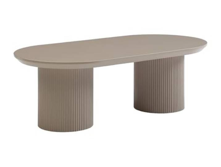 Vente-unique - Couchtisch Lorimila - Holz Taupe 120 cmx60 cm Design Stil Taupe Holz, Platte