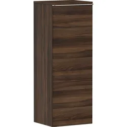 hansgrohe Xelu Q Halbhochschrank, 400x350, eine Tür, Türanschlag links, 2 Glasfachböden, 54130000, Farbe: Möbel Nussbaum Dunkel/Griff Chrom