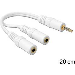 Delock 65447 65447 Klinke Audio Adapter [1x Klinkenbuchse 3.5 mm - 2x Klinkenbuchse 3.5 mm] Weiß