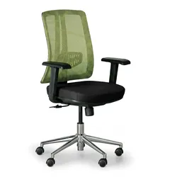 Bürostuhl HUMAN, Stahlkreuzgestell, schwarz/grün