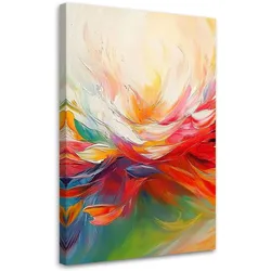 LEINWANDBILD Abstraktion des Farbausdrucks 80x120cm