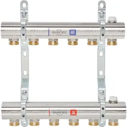 Heizkreisverteiler Evenes Typ M1.4, DN25(1'') Messing, 4 Heizkreise