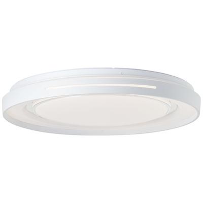 BRILLIANT LED Deckenleuchte "Barty", weiß (weiß, chromfarben), 1, Ø 48,5cm H: 6,5cm, 1 Stk., Leuchten, dimmbar- mit Fernbedienung - mit Nachtlichtfunktion, LED Deckenleuchte