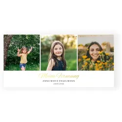 Einladungskarte Firmung: Zeit vergeht mit Fotos in Weiß
