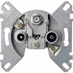 Merten Stichdose, Modem, Sat/BK, 3f, 2dB/860, 2,5dB/2150, Fernspeisetauglich, 47-2150MHz