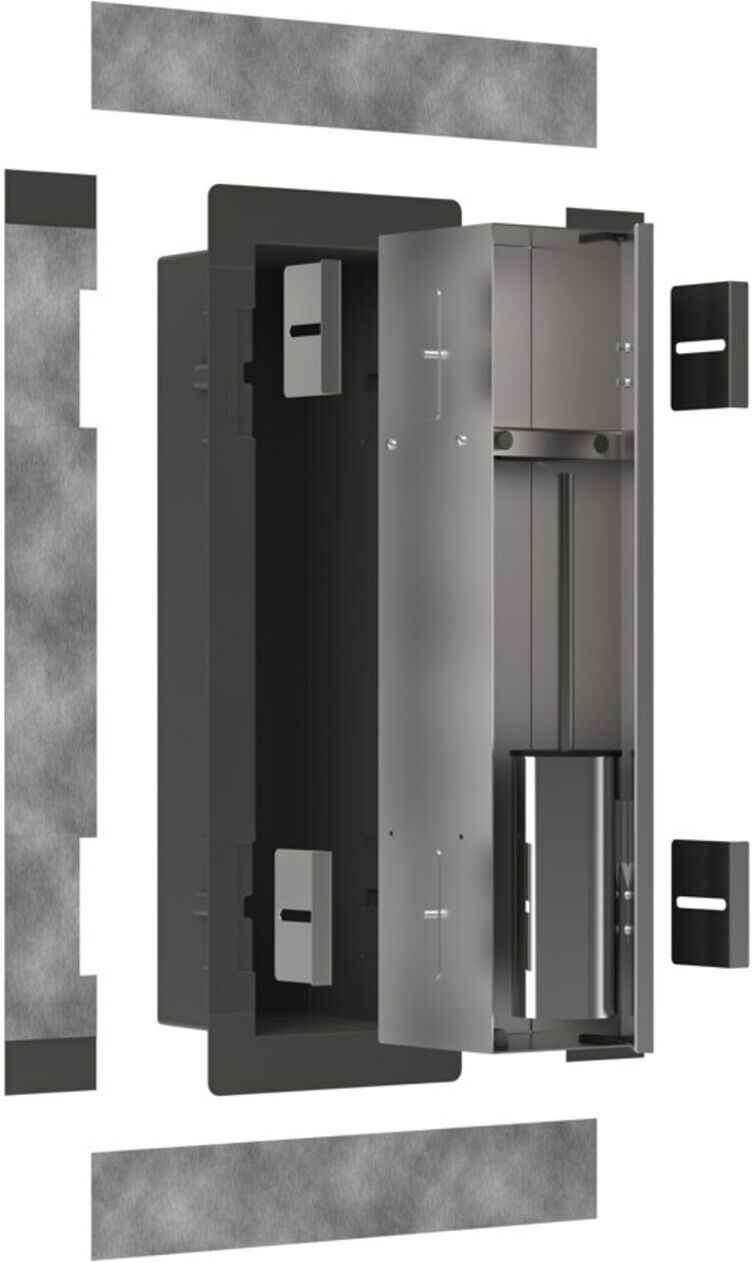 Hansgrohe Einbau-WC-Bürstenh XtraStoris mit Ablage, befliesbarer Tür, mattweiß (56060700)