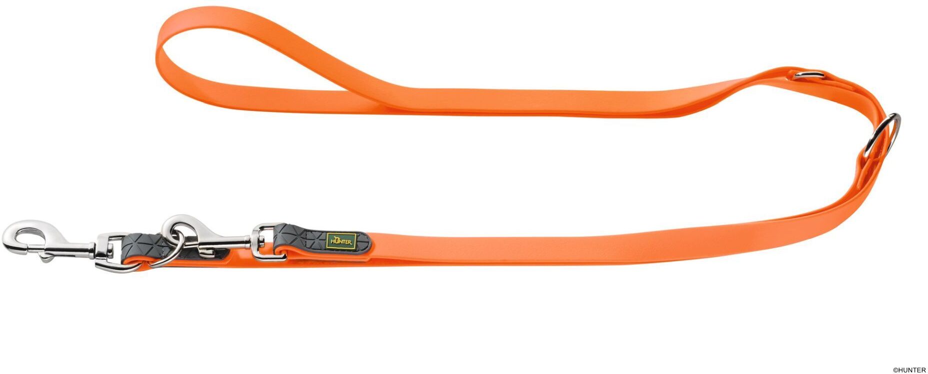 DOG SPORT HUNTER Verstellbare Führleine Convenience 20/200, neonorange