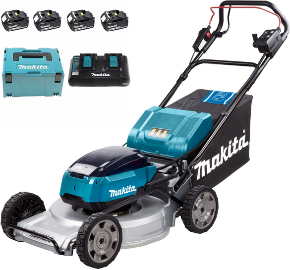 Makita DLM533 - Tondeuse à gazon tractée à batterie - 4x18V/5Ah - Coupe 53 cm