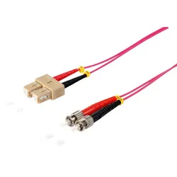 Duplex Patchkabel SC/ST 50/125μ, OM4 violett, 2,0m
