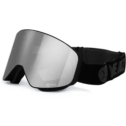 YEAZ Magnet-Ski-Snowboardbrille silber verspiegelt/schwarz APEX