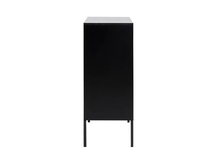 Kommode AC DESIGN Seaford , beige (nature, schwarz), B:80cm H:103cm T:40cm, MDF, Metall, Sideboards, Kommode