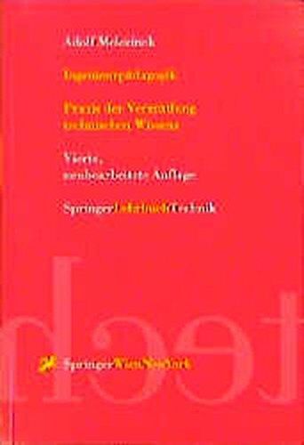 Adolf Melezinek - Ingenieurpädagogik: Praxis Der Vermittlung Technischen Wissens - Preis vom 09.10.2026 07:28:09 h