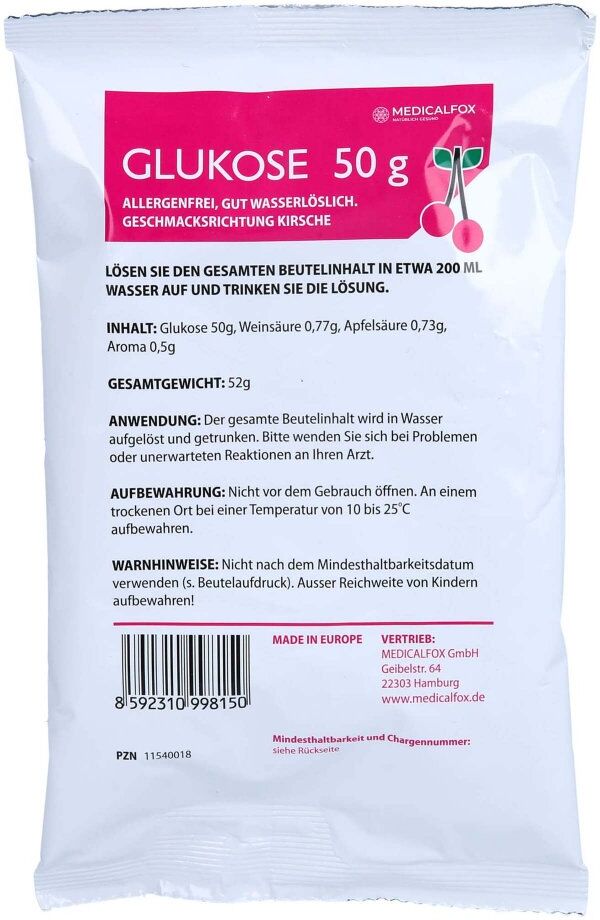 Glukose 50 g Kirsch Plv.z.her.e.lsg.z.einnehmen