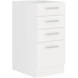 EKO White Unterschrank 40 Weiss matt Küchenzeile Küchenblock Küche Einbauküche