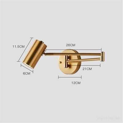 Friendly Fresh Finds Nordic LED Wall Lamp Adjustable Foldable Bedside Light For Modern Home Decor golden white Light
