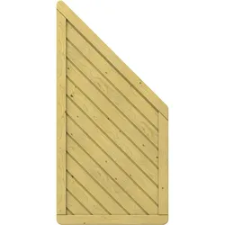TraumGarten Sichtschutzzaun GADA Holz Anschluss Sichtschutz Lamellenzaun