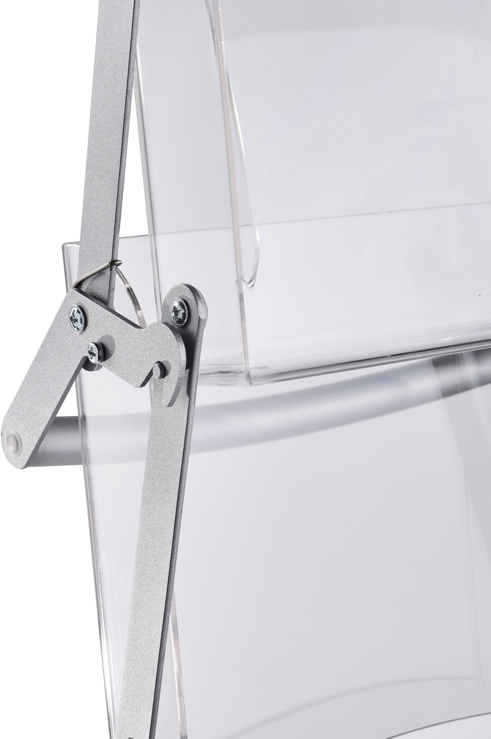 Kerkmann Porte-brochure pliable TEC-ART Folder 4 x A4, acrylique (PMMA), acier, argent, transparent