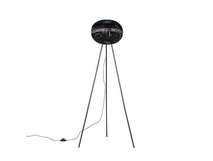 Lampadaire moderne trépied noir - Zoë