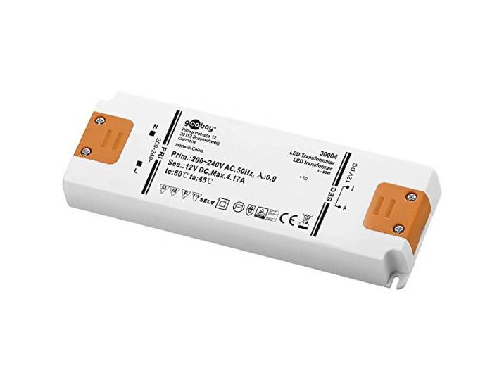 LED slim transformator 12V DC 0.5-50W, IP20, transformator