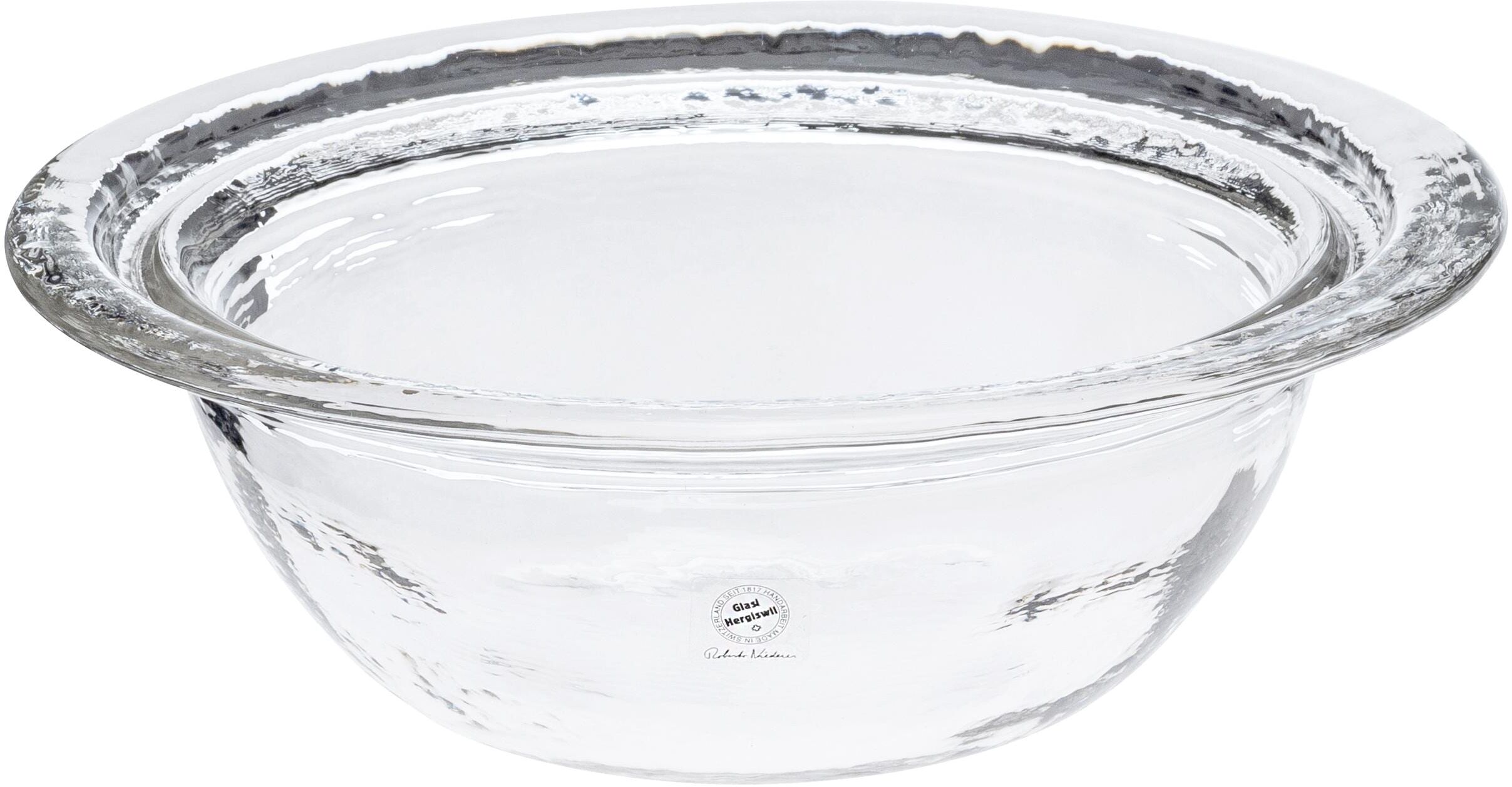 Schale GLASI HERGISWIL "Glasi Hergiswil Schale Anelli Ø 22.", transparent, H:7,5cm Ø:22,5cm, Glas, Schüsseln, Schale transparent Ø 22,5cm