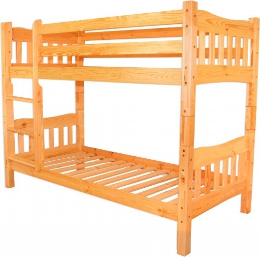 Etagenbett Kiefer Massivholzbett 90x200 Stockbett Hochbett Zubehör wählbar V-60.15-09Ni70 ohne Zubehör