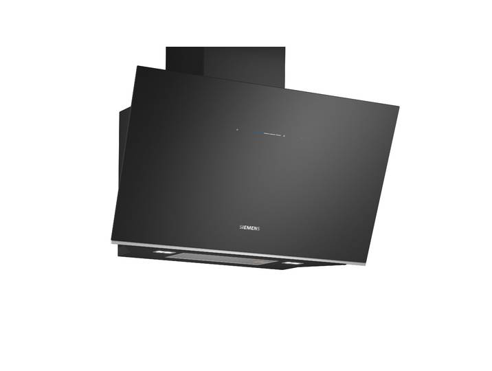 SIEMENS Kopffreihaube LC91KLT60 , Energieeffizienz: A+, silber (schwarz), B:89cm H:45cm T:44,7cm, Dunstabzugshauben, Intelligente, geruchs- und geräuscharme Küche dank iQdrive-Motor, Kopffreihaube