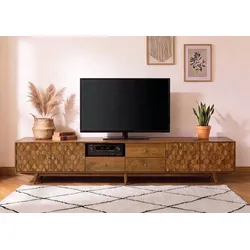 TV-Board Akazie 260x40x49 natur lackiert MOSAYK #118