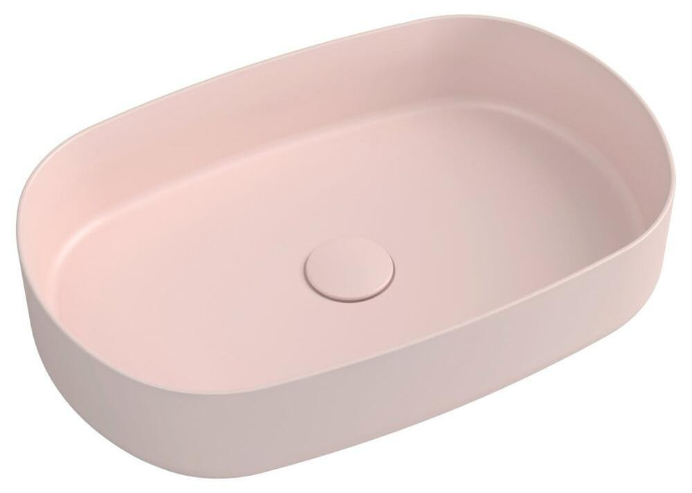 Isvea INFINITY OVAL wastafel opzetmodel roze/zalmkleurig 55 x 36 cm
