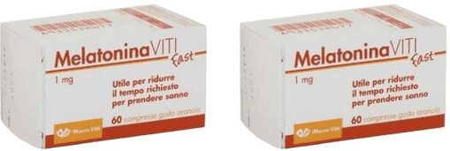 Marco Viti Melatonina Viti Fast BIPACCO 1mg Integratore Per il Sonno 2X60 Compresse