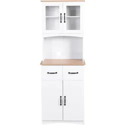 HTI-Living, Regal, Küchenbuffet Landhausstil Weiss (60 x 40 x 170 cm)