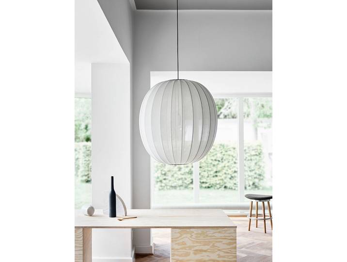 Knit-Wit 75 Round Suspension Pearl White - Made By Hand - Chambre à coucher - Aluminium