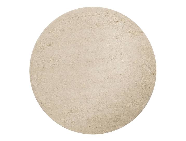 Tapis en laine Hadj rond Blanc/Blanc Ø 200cm Laine