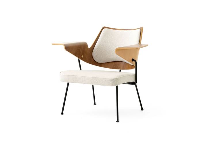 &Tradition RFH RD8 Lounge-Stuhl Walnut-Beech-Offwhite