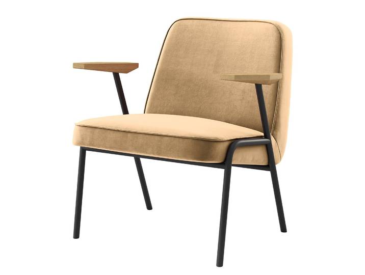 Fauteuil lounge Camaces Marron Velours Velina 62 x 68 x 62cm