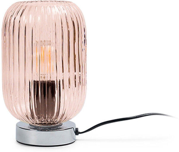 Fairmont Park Showstead Table Lamp Chrome/Pink 20cm H X 14cm W X 10cm D