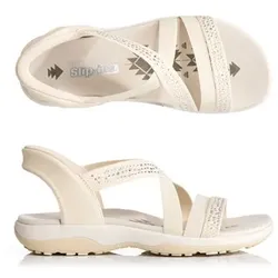 SKECHERS Damen-Sandale Reggae Slim Summer Sparkle Hands Free Slip-Ins®
