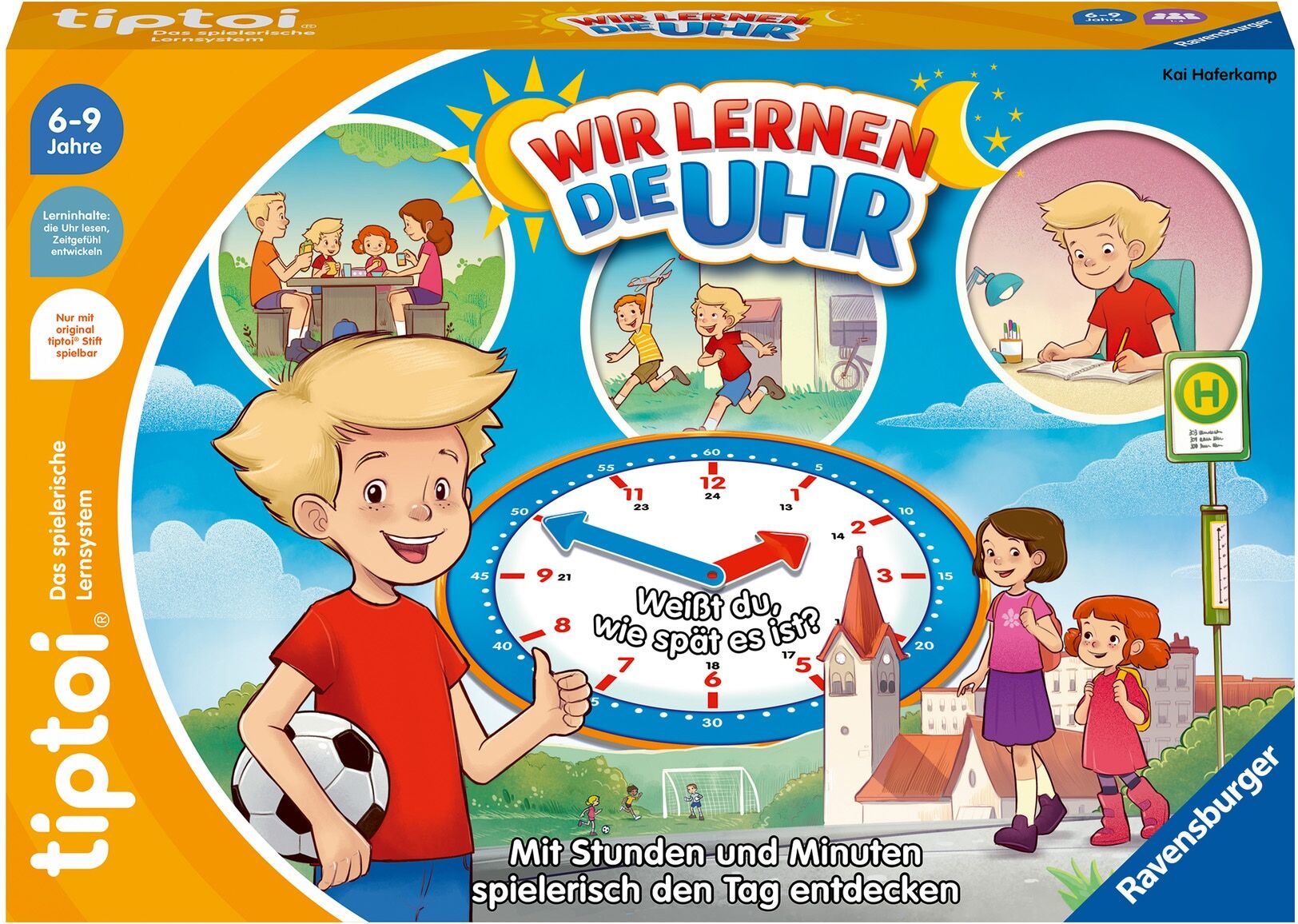 Spiel RAVENSBURGER "tiptoi Wir lernen die Uhr", bunt, Spiele, Kinder, Spiel, Made in Europe
