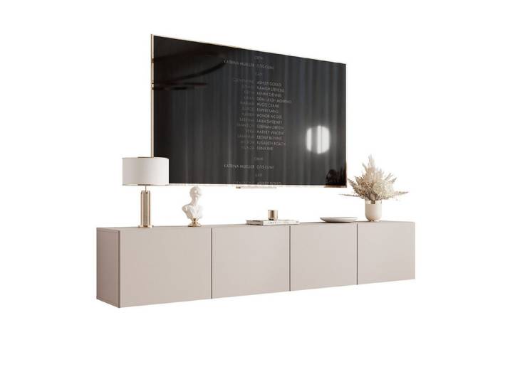 yourhouse24 Lowboard TV ANGEL 200 mit LED-Beleuchtung – Griffloses Design