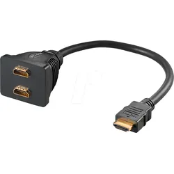 GOOBAY 68784 - Adapterkabel, HDMI Stecker auf 2x HDMI Buchse