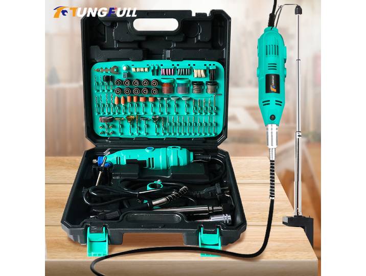 Tungfull outils de forage 30000RPM outils rotatifs Dremel accessoires Set perceuse électrique Dremel Mini perceuse graveur outils électriques