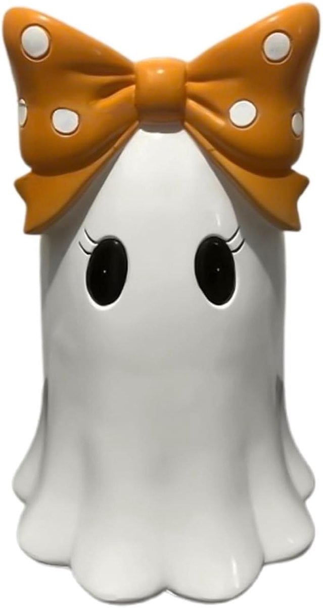 Wit Spook Beeldje van Hars voor Halloween Decoratie
