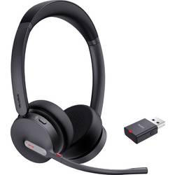Yealink Yealink Headset WH64 Hybrid Dual UC On Ear Headset Kabellos Stereo Schwarz Mikrofon-Rauschunterdrückung Fernbedienung 1208686