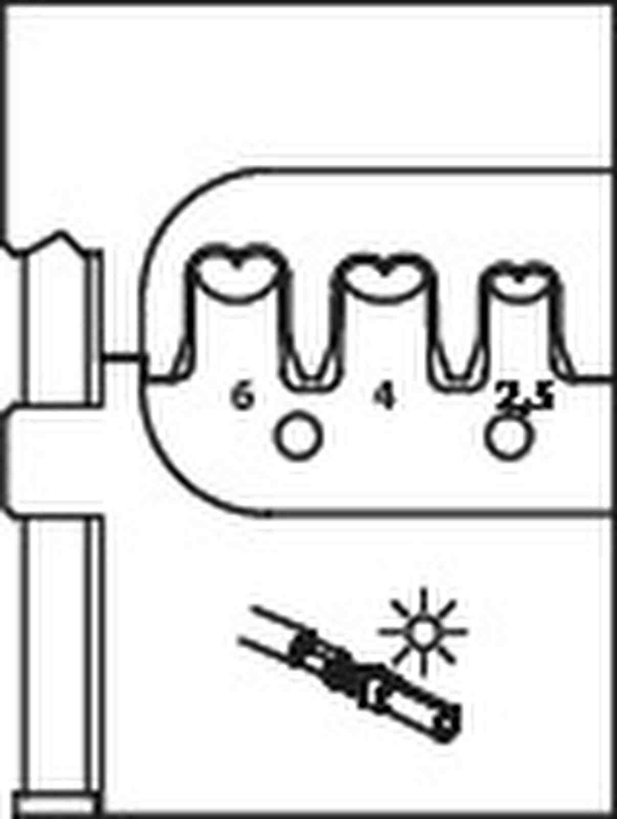 Gedore modulaire adapter voor Multi Contact MC4, type 8140-25
