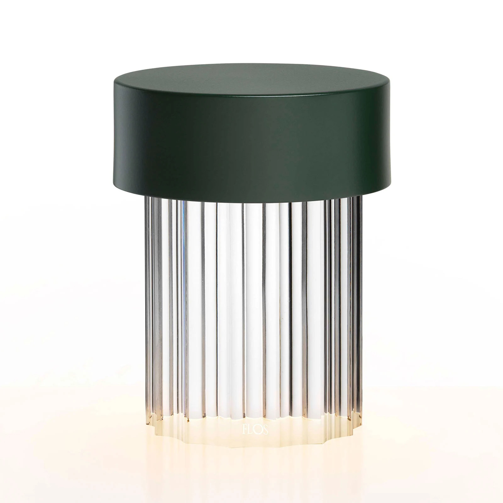 Flos Last Order Fluted draagbare tafellamp - Matgroen - LED
